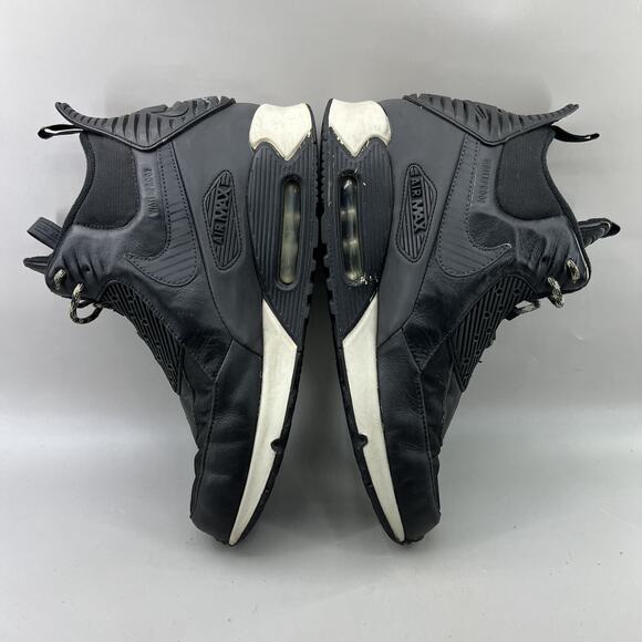 Nike Air Max 90 Winterized Sneakerboots Men Size 10.5 Black Reflective Mid Shoes - Picture 6 of 9
